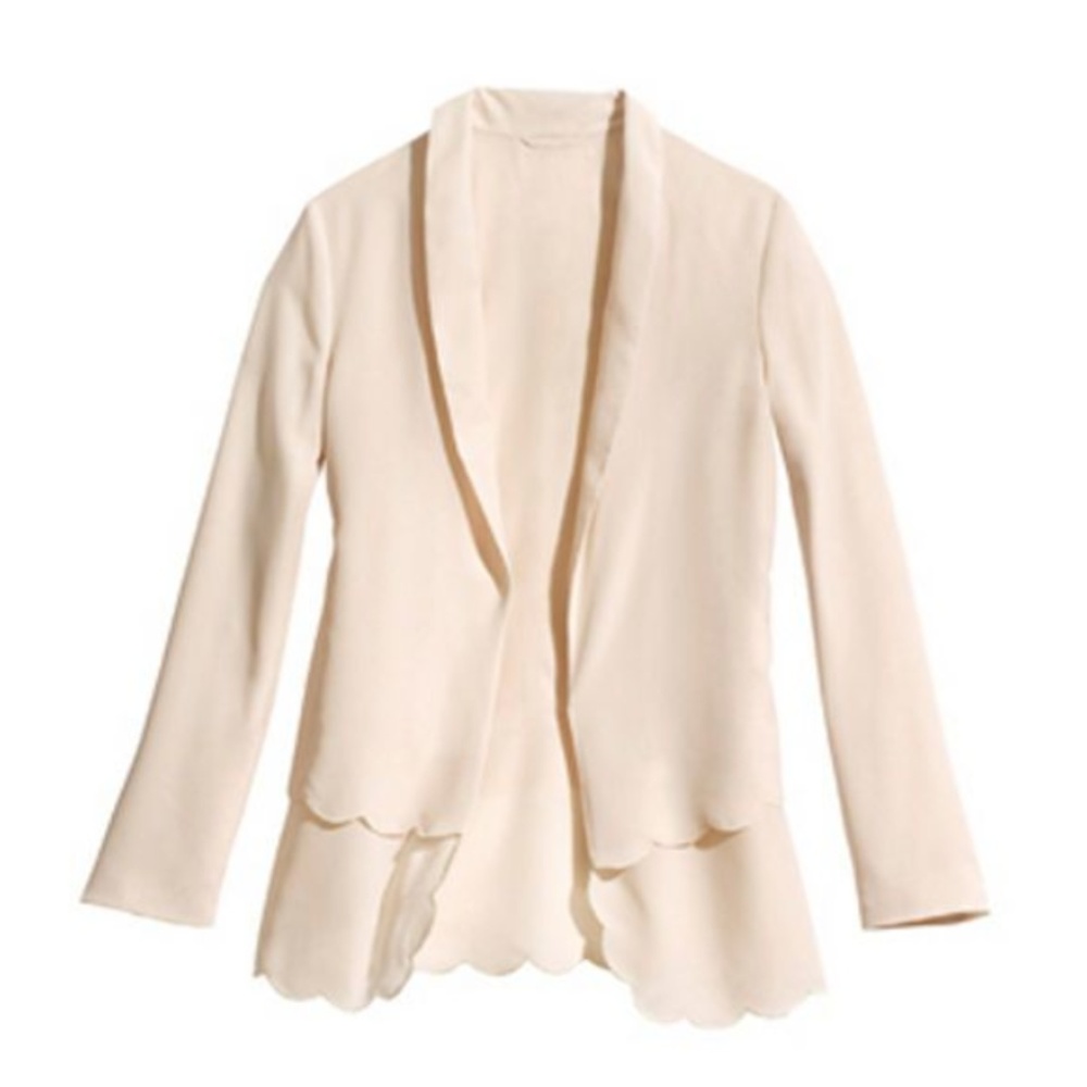 H&M Conscious Collection Scalloped Blazer Jacket